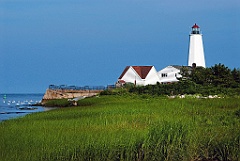 Lynde Point lighthouse in Old Saybrook, CT